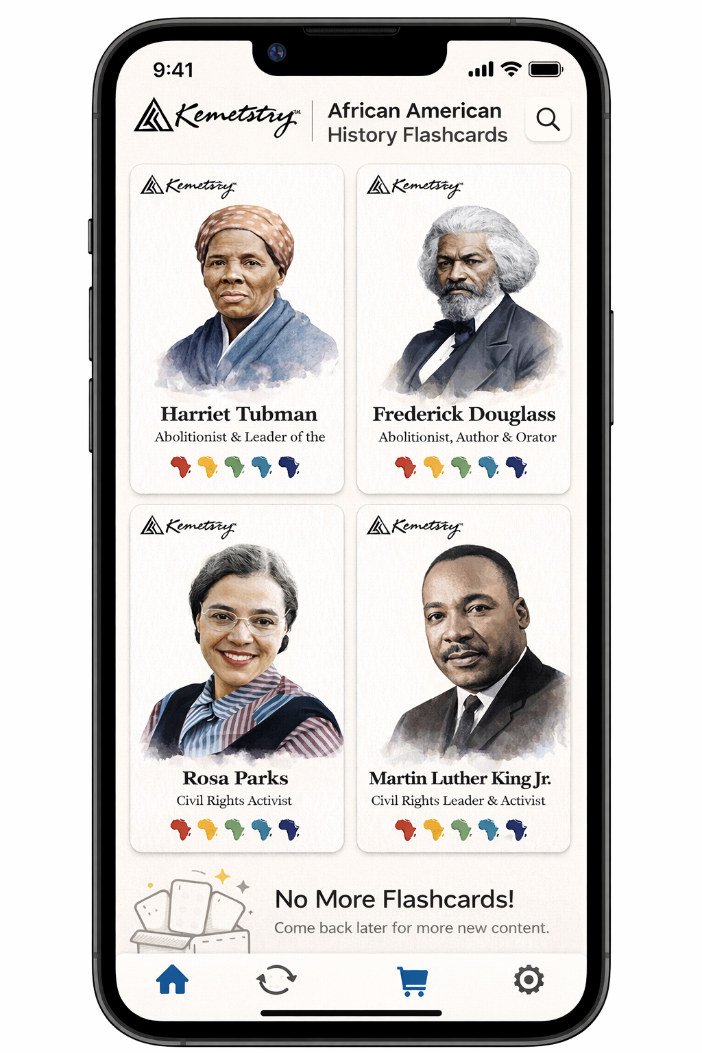 African American Flashcards App - iOS and Android versions